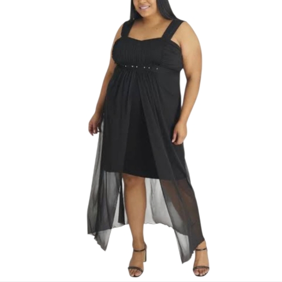 connected apparel Dresses & Skirts - Connected Apparel Black Asymmetrical High-Low Sundress